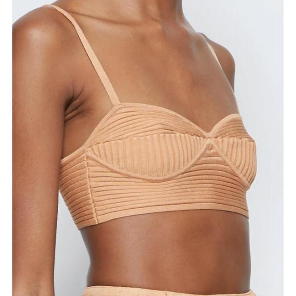 NEW JONATHAN SIMKHAI linden bralette in butterscotch - Picture 2 of 4